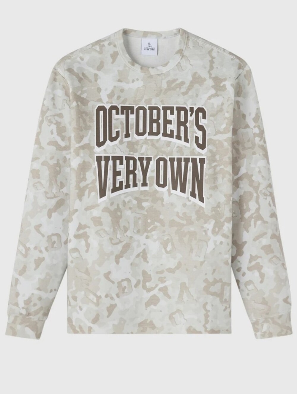 October's Very Own Athletic Arch Long-Sleeve Tee Desert Camo Gray & White